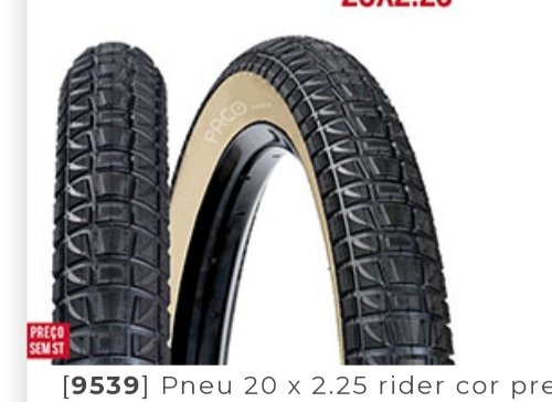 Pneu 20x2.25 render pto c/ bege  paco