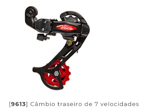 Câmbio traseiro 7 vel  mega pto fx paco