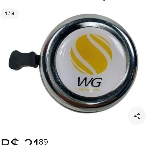 Campainha plin plin wg cromada