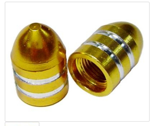 Tampa válvula curta,alumí,dourado