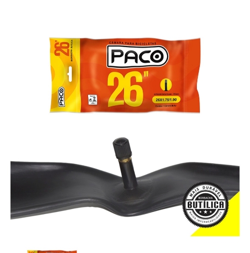 [9264]Câmara aro 26x1.90  butilica paco