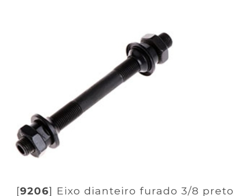 Eixo diant.furado3/8 100x108 pto  paco