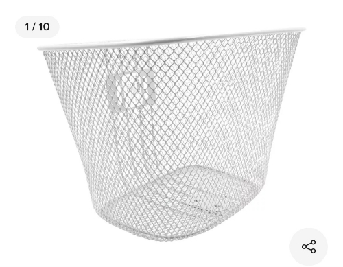 Cesta aro 20 oval aço branca