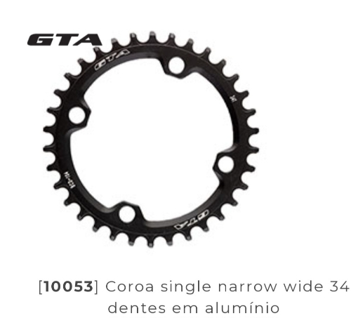 Roda dentada single narrou wireless 34D alumí GTA