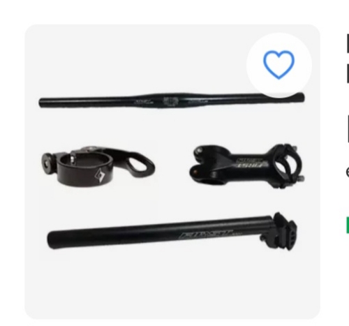 Kit laser guidão,suporte,canote selim,abraçadeira selim alumí pto FIRST