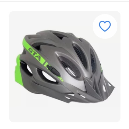 Capacete c/sinalizador cinza e verde GTA