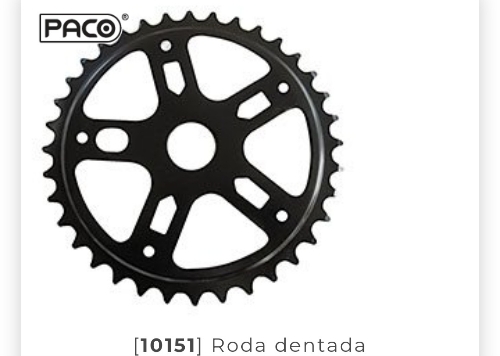 Roda dentada 36 dentes  pto paco
