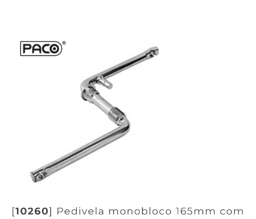 [10289] Z pedivela monobloco 165mm cromado fauber PACO