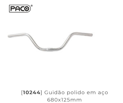 Guidão DH aço cromado paco