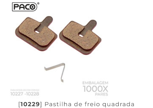 [10229] Pastilha de freio disco semi metálica  paco