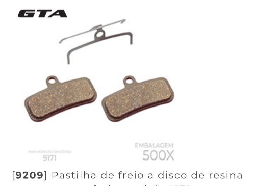 [9209]Pastilha de freio disco resina GTA