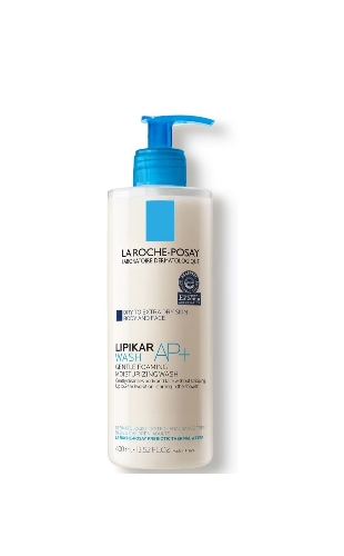 La Roche-Posay Limpiador Suave con bomba, con mantequilla de karité y niacinamida para piel extra seca.