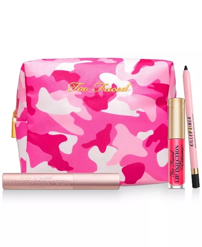 Too Faced 4 piezas Juego de elementos esenciales de maquillaje