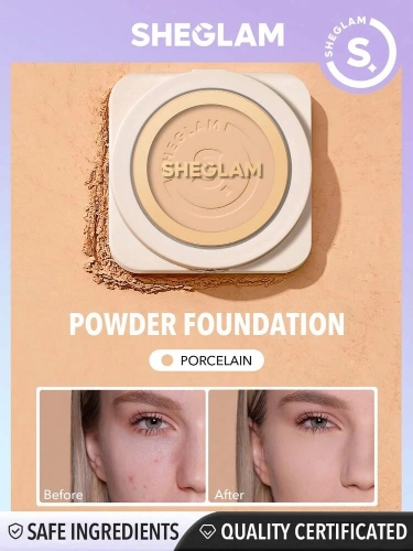 SHEGLAM Base De Maquillaje En Polvo De Alta Cobertura Skin-Focus-Porcelain