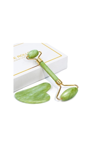 Gua Sha  Juego de herramientas faciales y rodillos de jade dis