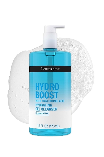 Neutrogena Hydro Boost Gel hidratante sin fragancia con ácido hialurónico, lavado facial diario