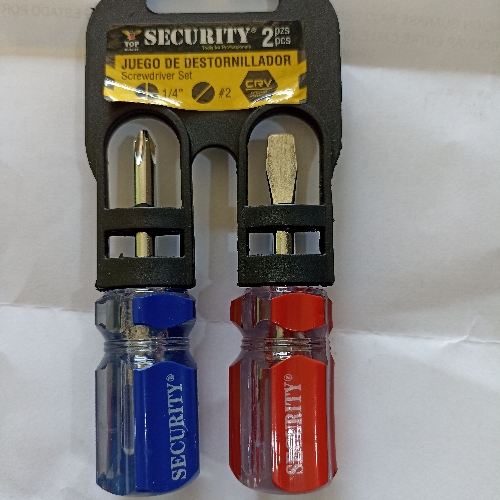 Mini destornillador 2 pcs (estría y pala)