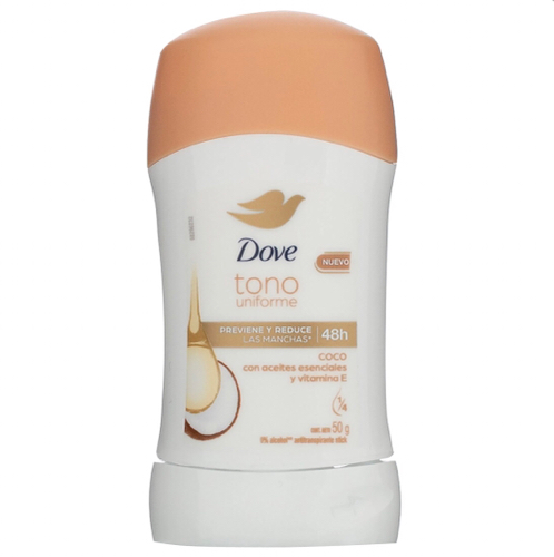 Dove Tono Uniforme Coco con Aceites Esenciales En Barra 50g