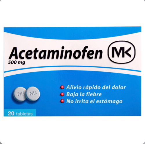 Acetaminophen 500MG - Tabletas