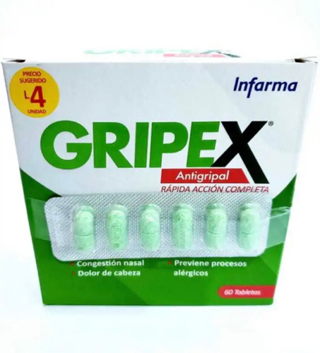 Gripex - Tabletas verde