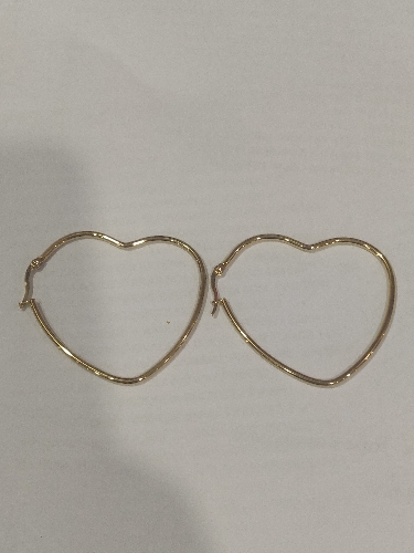 ARGOLLA EN ACERO FINITA EN FORMA DE CORAZON 5X5 CM