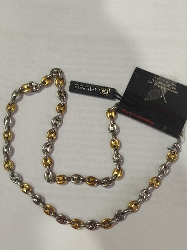 CADENA EN ACERO GUCCI DOS TONOS CSA00091