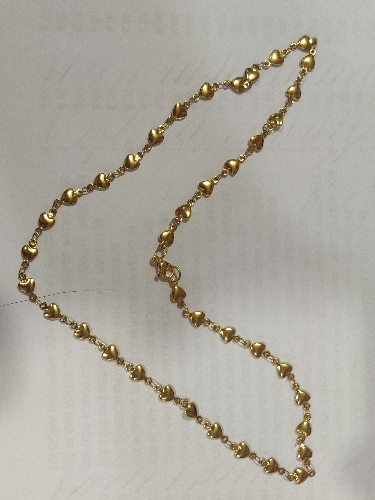 CADENA DE ACERO FORMA DE CORAZON CONTINUA UN SOLO TONO 3MM CSA00019