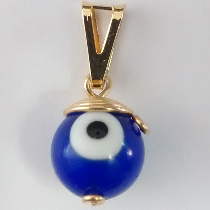 DIJE EN LAMINADO OJO TURCO EN MURANO ESFERA DLD000218