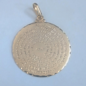 DIJE EN LAMINADO ORACIÓN PADRE NUESTRO CIRCULAR /XL DLD00129