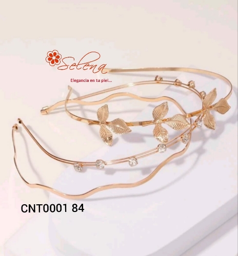 CINTILLOS METAL DIFERENTE FIGURAS/ STRASS/PERLAS/HOJAS/DOBLE/ONDULADO CNT000184