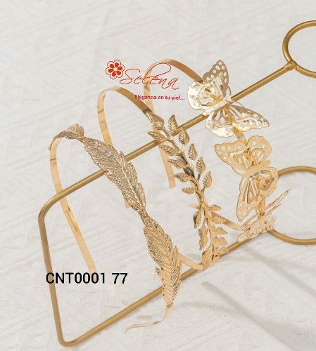CINTILLOS METAL/MARIPOSA/HOJA/STRASS CNT000177
