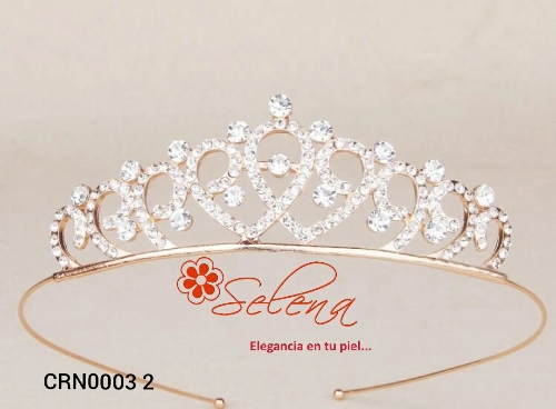CORONA DORADO PEQ. SENC CORAZON/ CIRCONES CRN00032