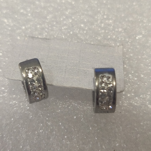 ARGOLLA EN ACERO MINI HOGGY 2 FILAS CIRCON 1X0,4 CM ARA000627