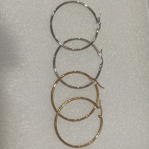 ARGOLLA EN ACERO CIRCULAR LISA 45X45 MM