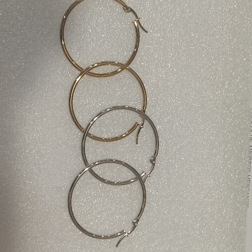 ARGOLLA EN ACERO CIRCULAR SENCILLA 38X38 MM ARA001447