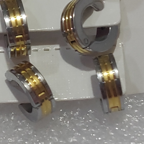 ARGOLLA EN ACERO HOGGY LISA 2 TONOS 3 CANALES 10X3 MM