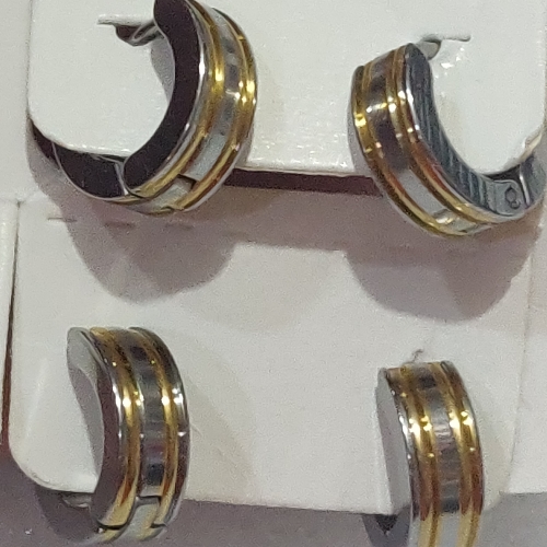 ARGOLLA EN ACERO HOGGY MINI 3 CANALES /2 TONOS 10X3 MM ARA000726