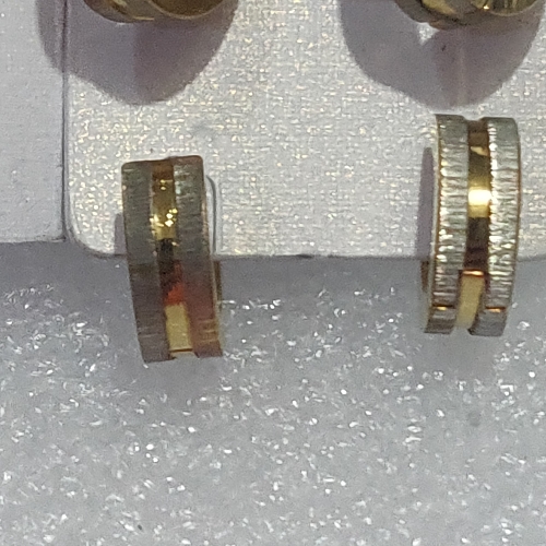 ARGOLLA EN ACERO HOGGY 2 TONOS MINI 1  CANAL 10X4MM