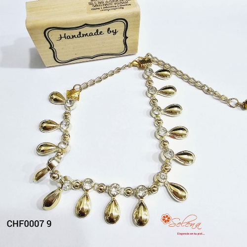 CHOKER PLASTI METAL/LAGRIMA/CIRCON CHF00079