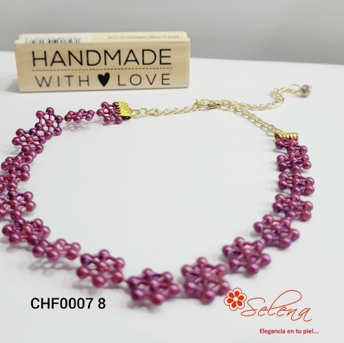 CHOQUER  FLORES CONTINUA PLASTI METAL AMARILLO/MORADO CHF00078
