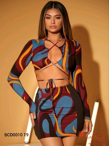 BLUSA EN ALGODON /ESTAMPADO/CON TIRAS BCD001019