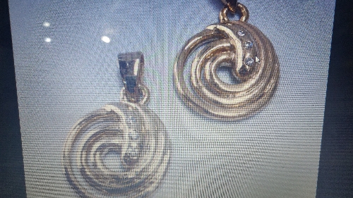 DIJE EN LAMINADO ESPIRAL CON CIRCONES  DLD004018