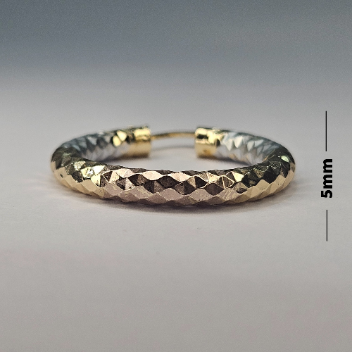 ARGOLLA EN LAMINADO CARTIER TIPO DIAMANTADA 30MM