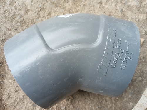 Codo pvc liso 4 ×45° pd