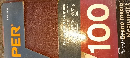 Lija de esmeril roja grano  100