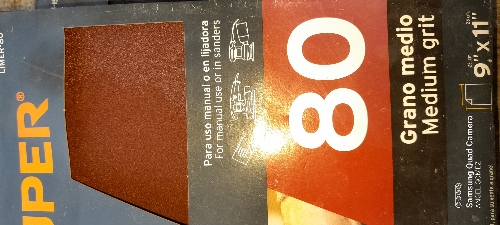 Lija de esmeril roja grano 80 TRUPER