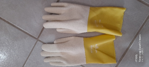 Guante de hule corrugado #9