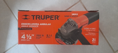 ESMERILADORA ANGULAR 4-1/2" 800W PROFESIONAL TRUPER