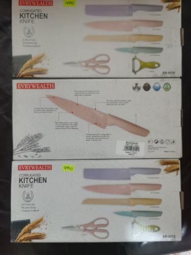 Set de cuchillos colores kitchen 6 pcs