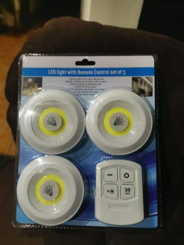 Set 3 luces led con control remoto